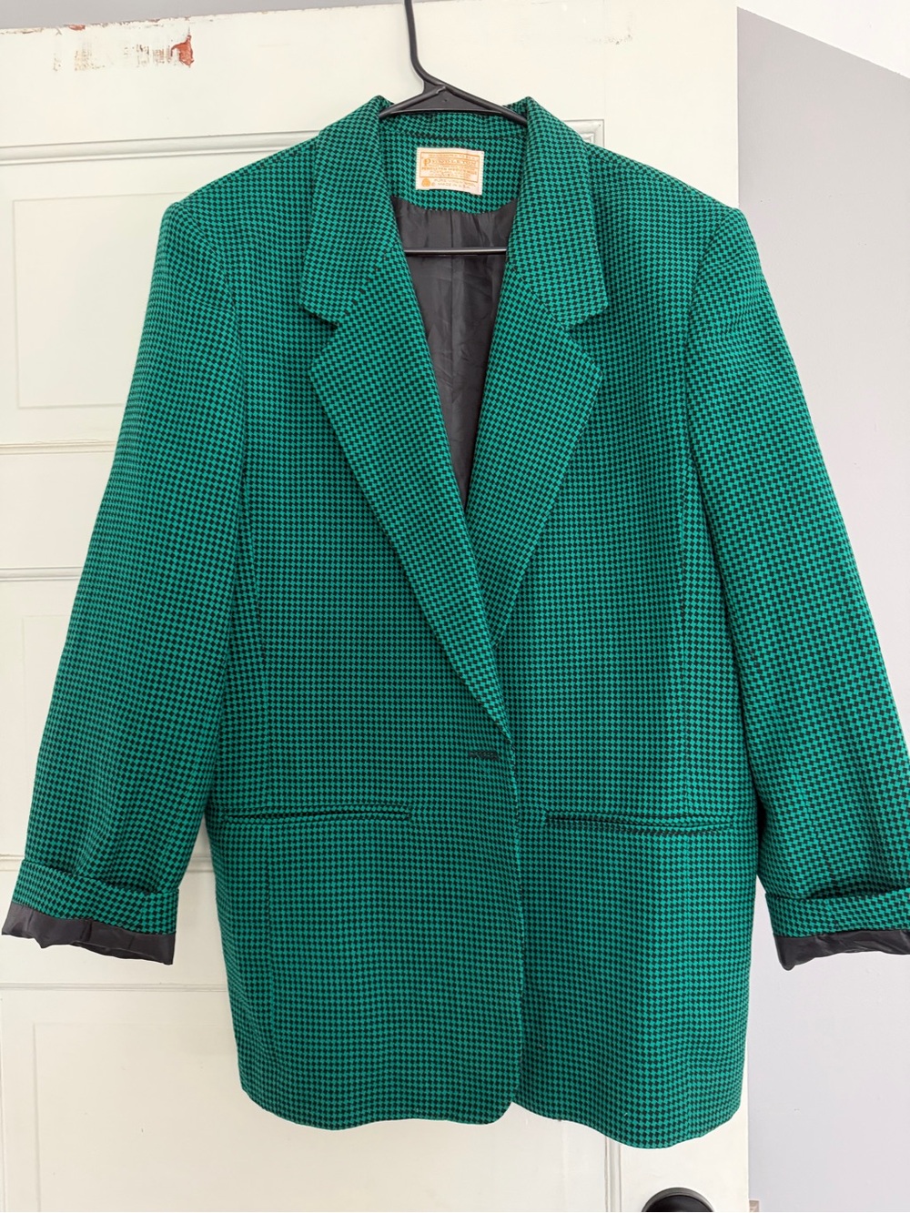 Pendleton Green Houndstooth Blazer Jacket